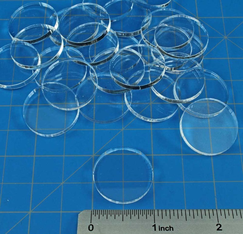 LITKO Clear Miniature Bases, Circular 1 Inch, 3mm Clear (25) - Image 2